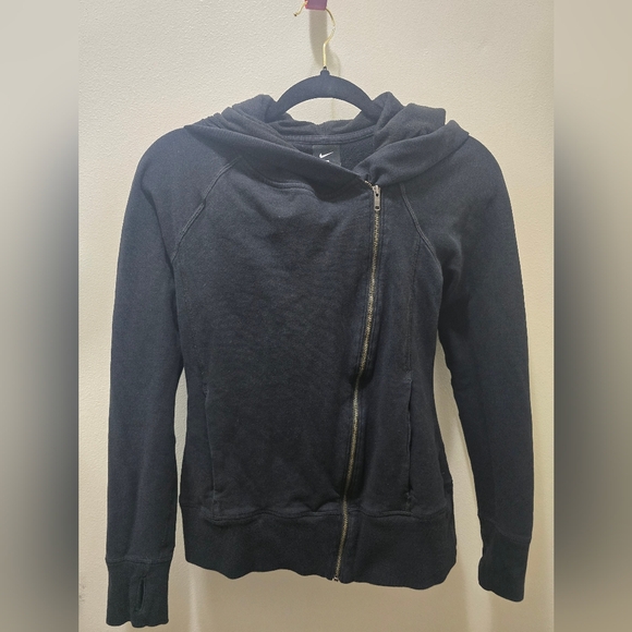 Nike Yoga Black Asymmetrical Zip Hoodie - Picture 11 of 16